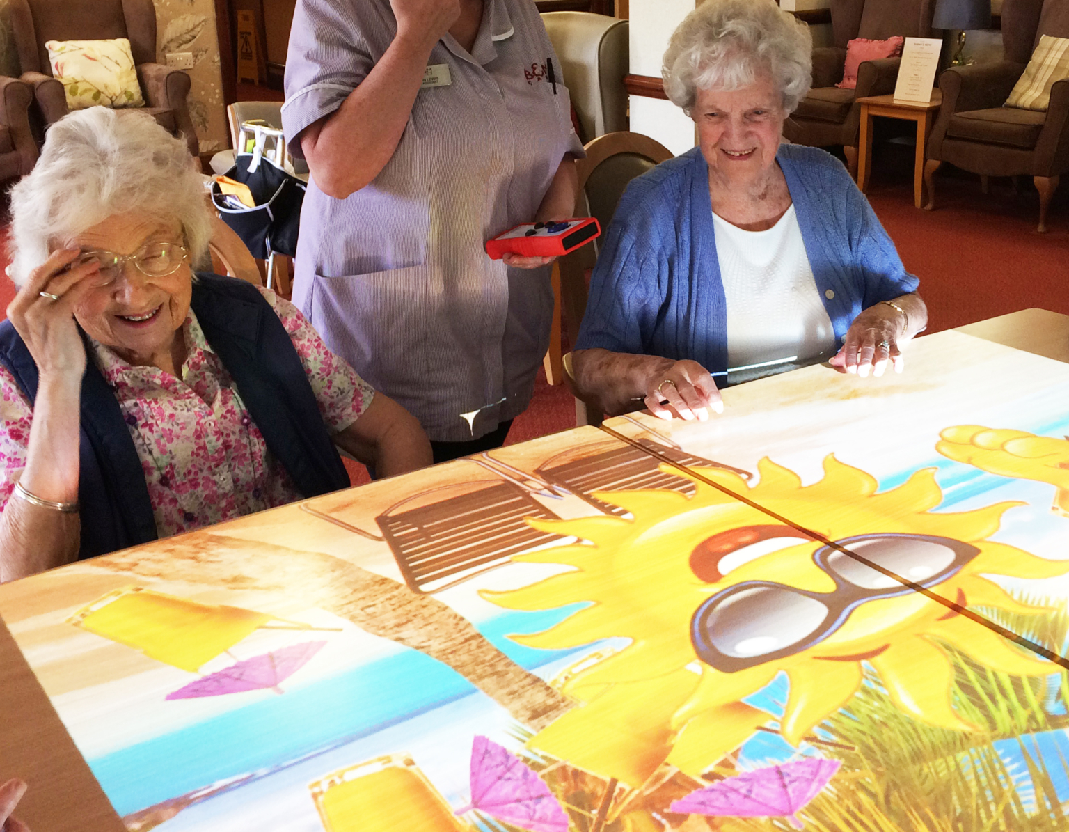 Budii Tischprojektion Spielerinnern, Seniorinnen